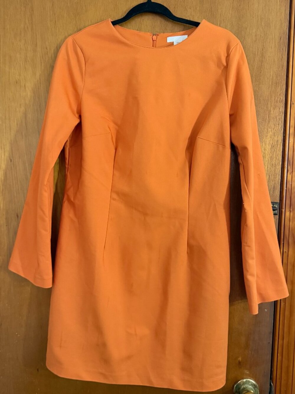H&M Retro Orange Shift Dress Sz M